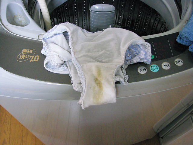 姉妹の洗濯機の中で見つけたまん汁汚れ下着の盗撮流出エロ画像14枚目